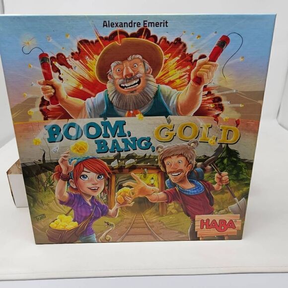BOOM BANG GOLD BOARD GAME HABA FAMILY ENGLISH 2-4 PLAYERS COMPLETE - Picture 5 of 6